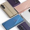 thumbnail image 5 of (blue)Kickstand Mirror Case for Samsung Galaxy A55, Leather Flip Shockproof Cover Slim All Inclusive Protective Case for Galaxy A55, 5 of 5