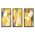 thumbnail image 2 of Designart "Dreams in Mustard Yellow Retro Watercolor II" Modern Midcentury Framed Wall Art Set Of 3 - Yellow Abstract Midcentury Frame Gallery Set For Office Decor, 2 of 6