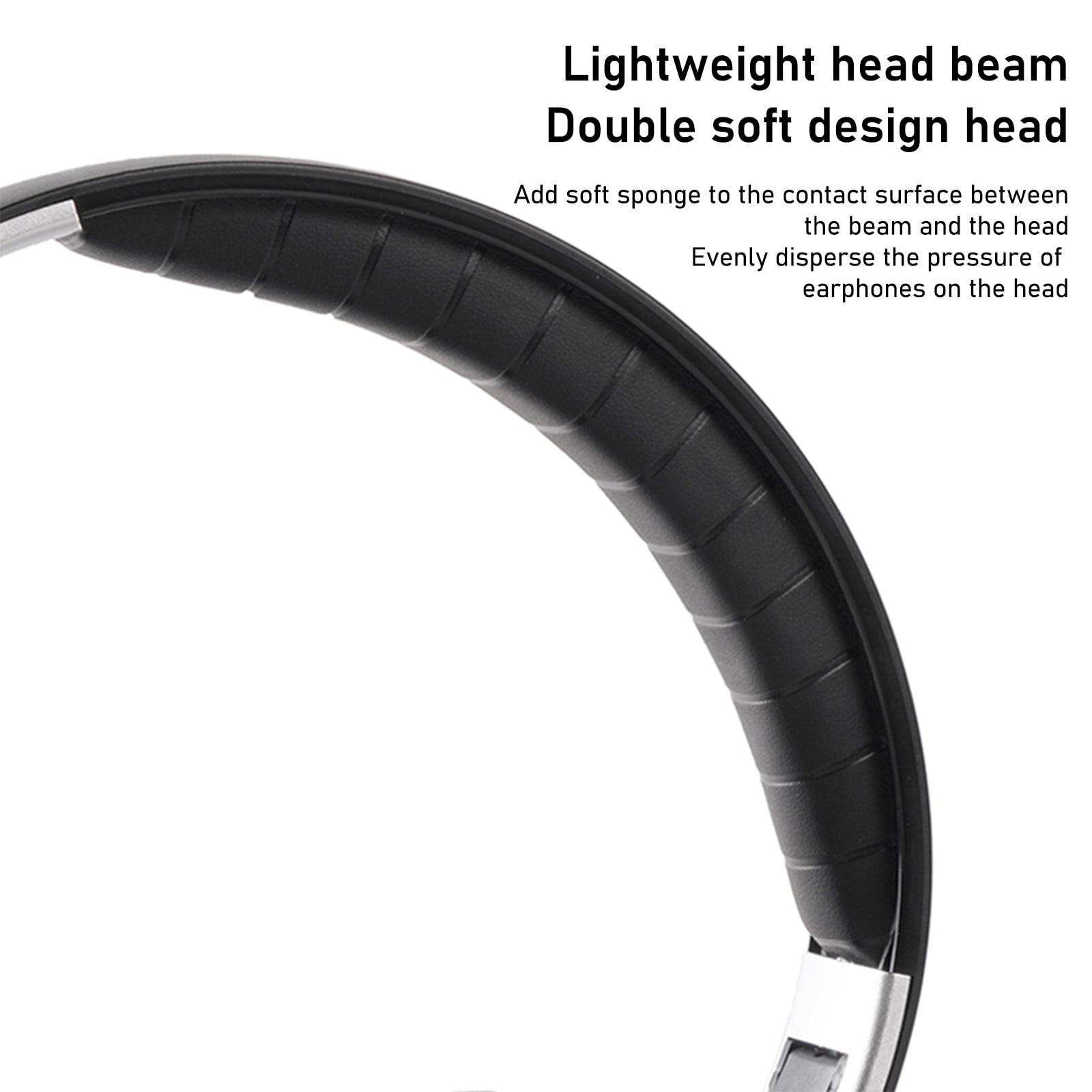 Bluetooth Headphones Over Ear,65H Playtime and 6 EQ Music Modes with Microphone,HiFi Stereo Foldable Lightweight Wireless Headset,Deep Bass for Home Office Cellphone PC Etc.,Black