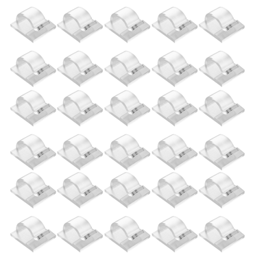 Hooks for Outdoor String Lights Clips 30 Pack Clips Clear Light Hook with 30 Waterproof Adhesive Backing