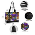 thumbnail image 2 of FORMRS Canvas Laptop Tote Bag for Women with 15.6" Computer Compartments Shoulder Handbag, Purple Simple Triangles, 2 of 7
