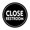 Black, variant on Signs ByLITA Circle Close Restroom Sign (Black /Gold) - Small
