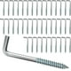 thumbnail image 1 of Tornillos con Gancho en L WEIHJMXG 40 Piezas Acero al Carbono, 1 of 5