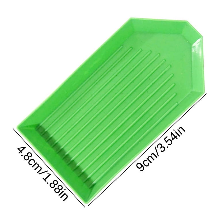 Bead Sorting Tray Sorting Of Plastic Beads Pan Frame DIY Diamond Oil  Painting Cross Stitch Tools Craft Project 3.54x1.89 Inch Green Diamond  Painting Green 
