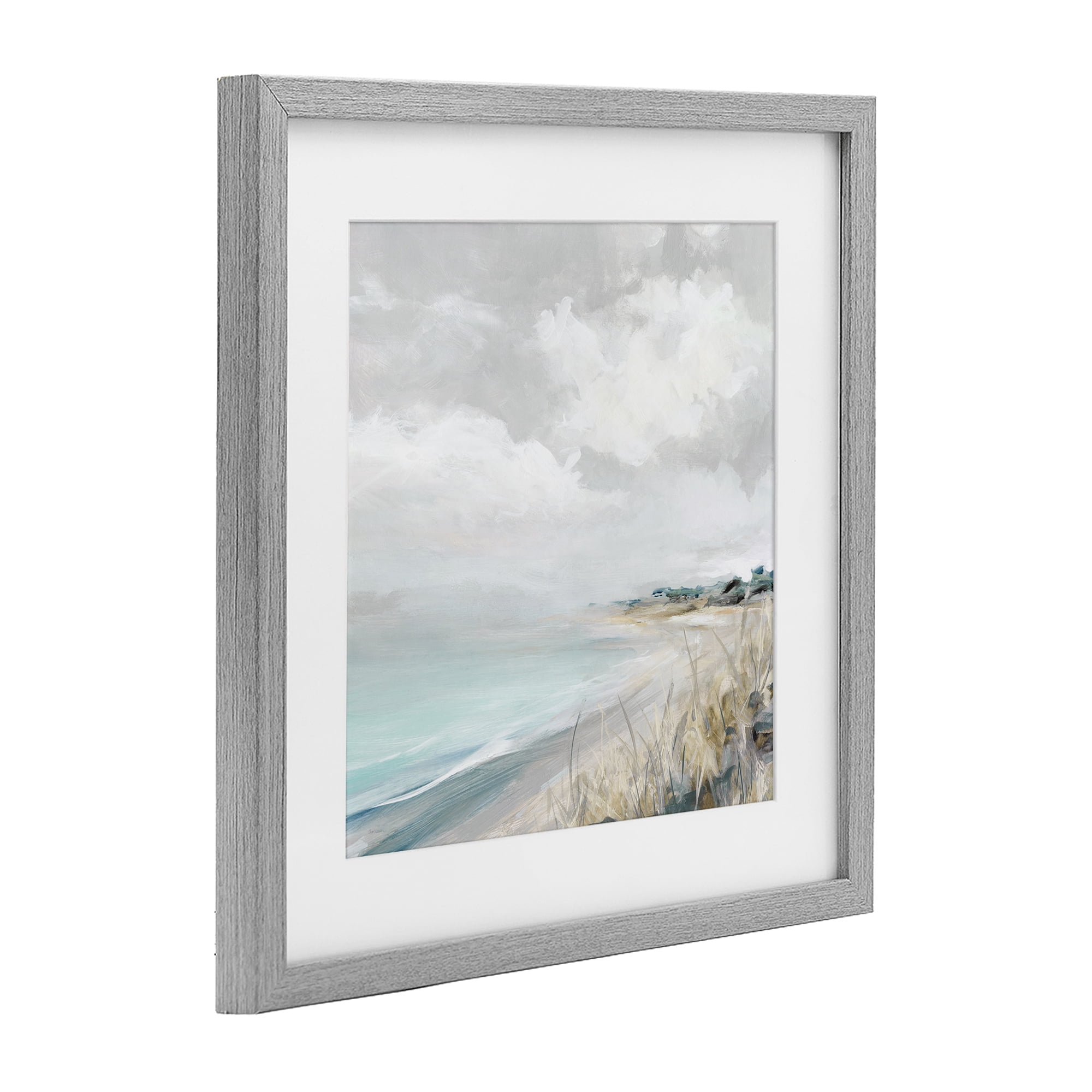 Stupell Industries Coastal Morning By The Dunes Gray Framed Print Under Glass, design by Carol Robinson