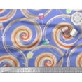 thumbnail image 2 of Soimoi Rayon Fabric Spiral & Wine Glass Bar Print Fabric by the Yard 56 Inch Wide, 2 of 3