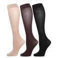 thumbnail image 3 of MeMoi 3 Pair Women's Opaque Solid Color Microfiber 40 Denier Trouser Socks - Womens - Female, 3 of 4
