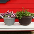 thumbnail image 4 of Grofry Imitation Rattan Wicker Wall Hanging Flower Pot Basket Balcony Garden Planter Blue L, 4 of 8