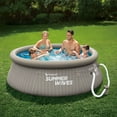 thumbnail image 5 of Summer Waves 8ft x 30in Quick Set Ring Above Ground Pool, Gray Basketweave, 5 of 5