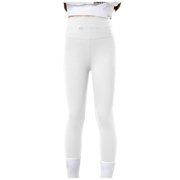 Gubotare Toddler Girl Leggings Printed Leggings - Stretchy Tie-Dyed Yoga Pants for Girls - Casual Athletic Leggings (White,Size 9-12 Years)