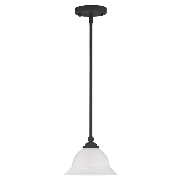 1 Light Mini Pendant in Traditional Style 8.25 inches Wide By 10 inches High-Black Finish Bailey Street Home 218-Bel-731930
