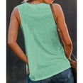 thumbnail image 6 of Jewelreauty Women Tank Tops Summer Casual Keyhole Collar Sleeveless Blouses Tee Solid Color Loose Shirts (M, Mint Green), 6 of 6