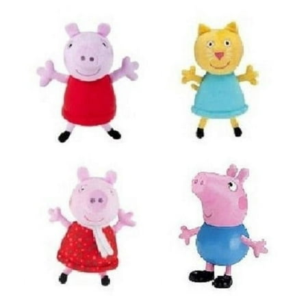 Fisher-Price 6 inch Peppa Mini Plush - Complete Set of 4: George, Holidays Pe...