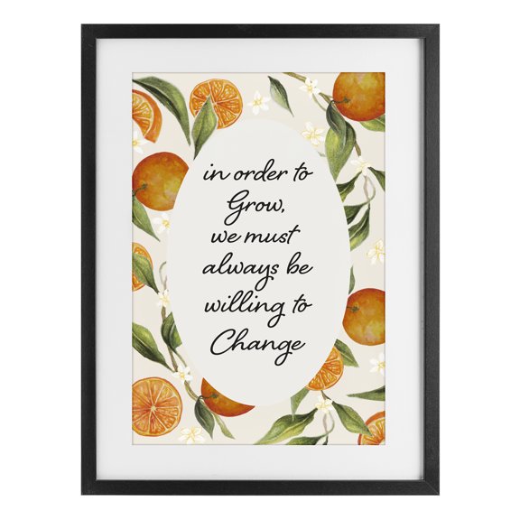 Stupell Industries Cottage Willing To Change Quote Black Framed Print Under Glass, 14 x 20, by Janice Gaynor