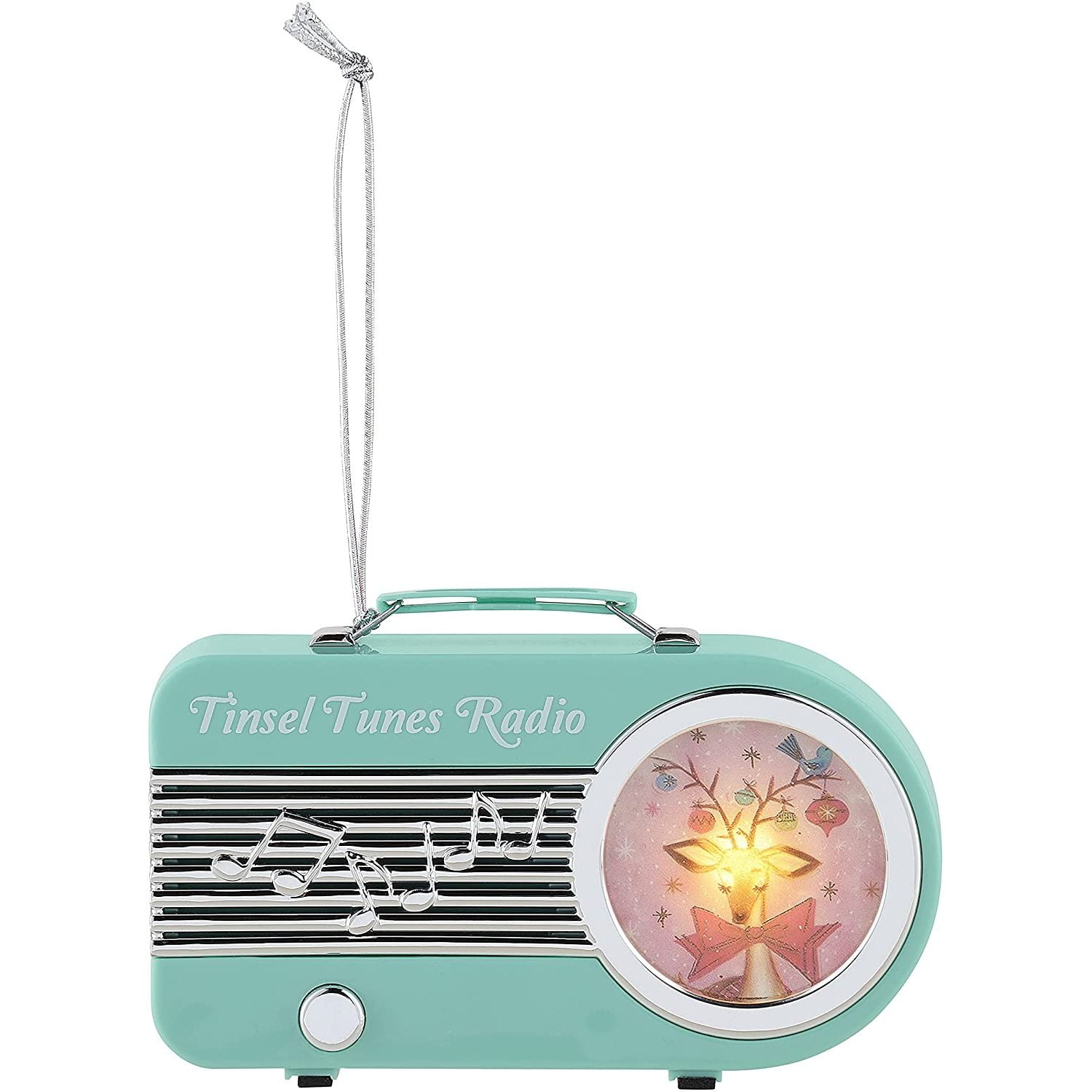 Mr. Christmas Mini Radio Ornament Teal
