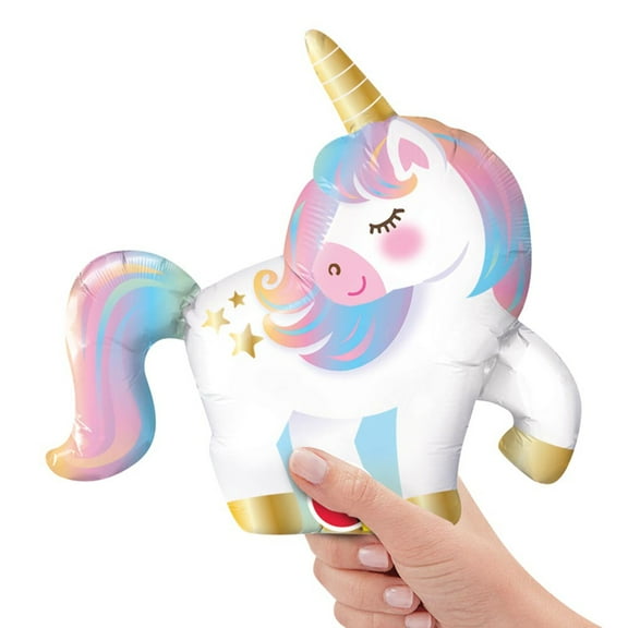 14 inch Mini Unicorn (Air-Fill Only) Foil Mylar Balloon - Party Supplies Decorations