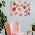 thumbnail image 3 of Chilfamy Strawberry Canvas Wall Art Print Ready To Hang Home Decor 16x12in, 3 of 6