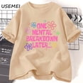 thumbnail image 3 of Camisetas de One Mental Avery Later para hombres y mujeres, camisa informal de algodón de manga corta, Unisex, camisetas gráficas divertidas, camisetas de calle, 3 of 4