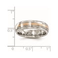 thumbnail image 6 of Titanium&14k Rose Gold Brushed & Polished 6mm Band, 6 of 6