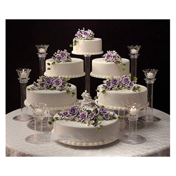6 Tier Clear Wedding Cupcake Cake Stand (Style R600)