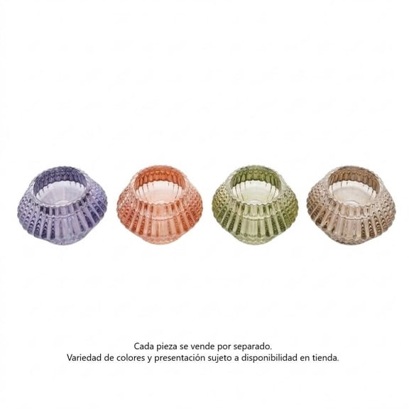 Portavela Prichos Vidrio Varios Modelos 1 Pieza
