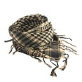 thumbnail image 3 of Duoif Womens Winter Scarves, Arab Plaid Fringe Lightweight Scarf Cotton Head Neck Scarf with Tassel for Outdoor Camping Accessory Unisex Scarf for Women Khaki, 3 of 4