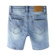 thumbnail image 2 of KIDSCOOL SPACE Baby Denim Shorts,Strtchy DenimAbove Kneee Ripped Summer Short Pants, Light Blue, 18-24 Months, 2 of 8
