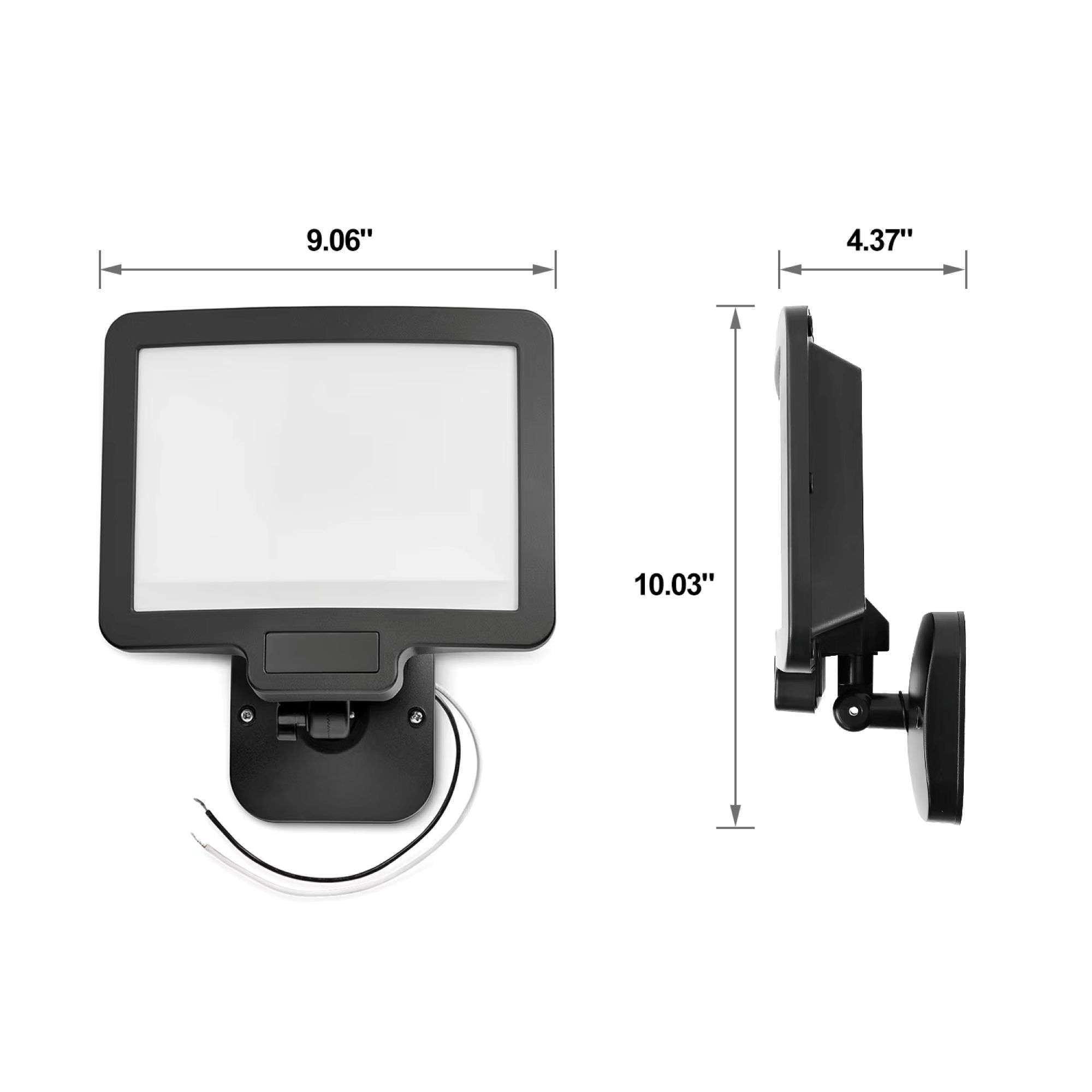 Hyper Tough LED Motion Security Light, 3000 Lumens, Hardwired, Triple Adjustable Heads, Dusk-to-Dawn, 120° Motion Sensor, Black, Outdoor Flood Light, Requires Installation