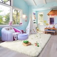 thumbnail image 7 of Lomyolo 4'X6.5' ft Modern Soft Fluffy Large Shaggy Rug for Bedroom Livingroom Dorm Kids Room Indoor Home Decorative, Non-Slip Plush Furry Fur Area Rugs Comfy Nursery Accent Floor Carpet Ivory, 7 of 7