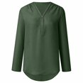 thumbnail image 4 of Lixiuxyad Western Shirts for Women Button Women Ladies Clothing Loose Shirt Chiffon Zipper Long Sleeves Plus Size Tops, 4 of 4