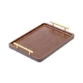 thumbnail image 2 of Bandeja de madera para servir con asas, rectangular, para mesa de centro, para bodas 36x25cm, 2 of 9