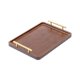 thumbnail image 2 of Bandeja de madera para servir, bandeja para mesa de café con asas, rectangular, placa de madera decorativa 36x25cm, 2 of 9