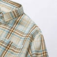 thumbnail image 5 of WRKEKC Men's Plaid Short Sleeve Button Down Shirt with Pocket Collared Classic Casual Top for Daily Work Weekend Gatherings, 5 of 8