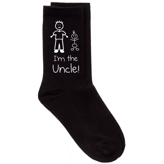 I'm The Uncle Black Calf Socks Fathers Day Dad Husband Boyfriend Uncle Grandpa Grandad Present