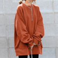 thumbnail image 5 of Red Sweatshirt for Womens Oversized Sweatshirts Long Sleeve Crewneck Loose Fit Casual Solid Pullover Tops Women Fall Clothes, 5 of 6