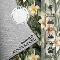 thumbnail image 2 of 3x5 Rug, Tropical Floral Door Mat, Tropical Leaf Rug, Flower Leaves Rugs for Entryway, Washable & Non Slip & Soft Low Pile Small Carpet, Indoor Doormat, Tropical Floral Home Decor & Gifts, 2 of 7