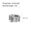 thumbnail image 2 of Unique Bargains 1/4-20 UNC 1.0D 304 Acier Inoxydable Inserts Filetés Manchon de Réparation de Vis 10 Pack, 2 of 5