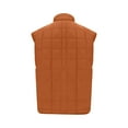 thumbnail image 6 of Womens Puffer Vest Sleeveless Zip Up Turn Down Collar Coat with Pockets Outerwear(Orange S), 6 of 7