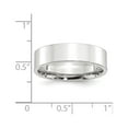 thumbnail image 4 of 14k White Gold 6mm Standard Weight Flat Comfort Fit Wedding Band Size 5 WFLC060, 4 of 5