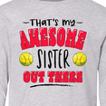 thumbnail image 4 of Inktastic That's My Awesome Sister Out There with Softballs Long Sleeve Youth T-Shirt, 4 of 5