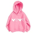 thumbnail image 2 of Bnwani Hoodies for Big Girls Cotton Long Sleeve Fall Loose Sweatshirt Valentine'S Day Hearts Printed Pullover Size 7-8, 2 of 3