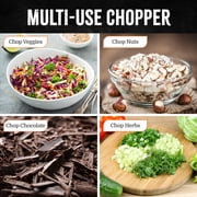 Mindful Design Salad Chopper Mezzaluna Knife - Stainless Steel Rocker - 6 in