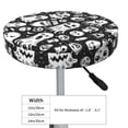 thumbnail image 2 of Black White Spooky Ghosts Round Bar Stool Seat Covers, Elastic Round Chair Cover Stool Seat Slipcover Bar Stool Cushions Round Pad for 12-14 inch, 2 of 5
