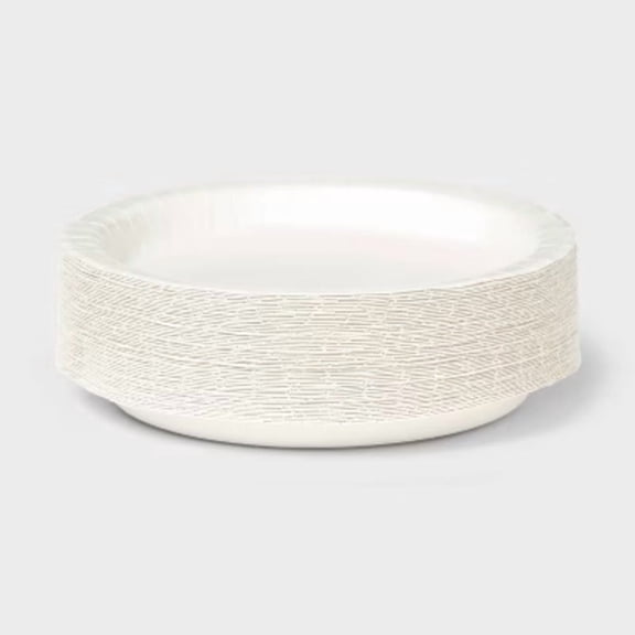 White Disposable Paper Plates 8.5" - 50ct