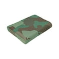 thumbnail image 2 of Green Camouflage Blanket, Fluffy Soft Cozy Blanket Flannel Plush Microfiber Couch Throw, Bedding, 40"x30", 2 of 7