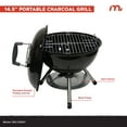 thumbnail image 3 of Megamaster – 14.5" Portable Charcoal Barbecue Grill with Adjustable Air Vent, 141 SQ. In Cooking Area, Table Top Grill for Camping, Outdoor Cooking, Patios, and More - 810-23001, 3 of 8