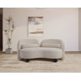 thumbnail image 4 of Meridian Furniture Daphne Beige Chenille Fabric Loveseat, 4 of 19