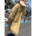 thumbnail image 6 of Women's Winter Windproof Padded Long Down Coat Faux Fur Hood Long Coat Jacket Plus Size Padded Thick Zip Up Jacket, 6 of 7