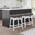 thumbnail image 2 of Sophia & William Saddle Counter Height Bar Stool, Gray (Set of 2), 2 of 6