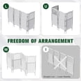thumbnail image 3 of Devoko Fence Privacy Screen,4 Panels Outdoor Screen Enclosure for Patio & Yard, Resin Fence Panels Ideal for Hiding Air Conditioner and Trash Can, Gray, 3 of 7